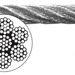 фото Трос канат из нержавеющий сталь нержавейка , плетение свивка 7х19.