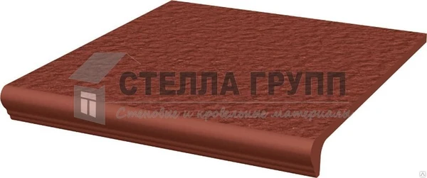 Фото Ступень простая с капильником Natural Rosa DURO Ceramica Paradyz 300х330 мм