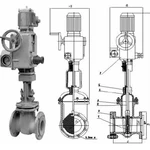 фото Задвижка клиновая сталь 30лс964нжХЛ Ду 700 Ру25 фл под эл/привод присоединение по ОСТ «Д» МЗТА