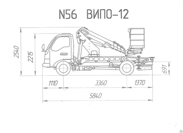 Фото Автогидроподъемник ВИПО-12 на шасси JAC N56