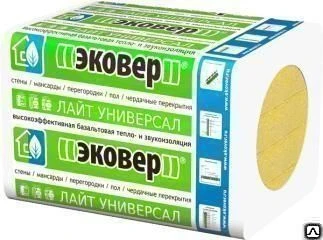 Фото Базальтовый утеплитель "Эковер" Лайт 28п. (7,2м2/0,36м3) 1000х600х50мм