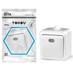 фото Выключатель 1-кл. ОП Dita IP54 10А 250В с индикацией бел. TOKOV ELECTRIC TKL-DT-V1I-C01-IP54