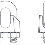 фото Зажим для стальных канатов, оцинкованный DIN 741 5