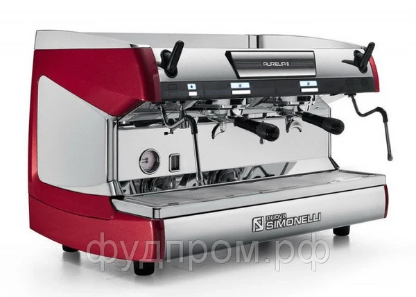 Фото Кофемашина рожковая NUOVA SIMONELLI AURELIA II 2 GR S 220V RED+LED высокая группа полуавтомат